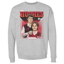 将图片加载到图库查看器，Luke Hughes &amp; Jack Hughes New Jersey Step Brothers WHT
