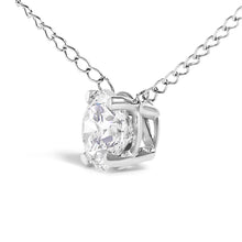 Load image into Gallery viewer, 14K White Gold Floating 1/2 Cttw Lab Grown Diamond Solitaire Pendant Necklace - 18" Inches
