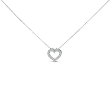 Load image into Gallery viewer, 14K White Gold 1/2 Carat Lab Grown Diamond Heart Shape Pendant Necklace
