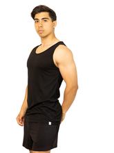 Load image into Gallery viewer, Men's Bamboo Viscose/Organic Cotton Tank Top Black Color + Boxer Style Underwear Black Color
