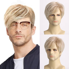Load image into Gallery viewer, Short  Natural Curly Hair For Male Young Men Heat Resistant Fiber Synthetic Wigs
