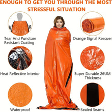 Load image into Gallery viewer, Emergency Survival Sleeping Bag – Portable Waterproof Mylar Thermal Bivy Sack for Camping &amp; Rescue

