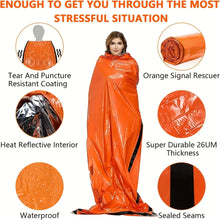 Load image into Gallery viewer, Portable Waterproof Emergency Survival Sleeping Bag Outdoor Edc Camping Gear Thermal Sack First Aid Rescue Kit Mylar Blanket
