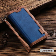 将图片加载到图库查看器，Luxury Magnetic Leather Flip Case For iPhone 14 13 12 Mini 11 Pro SE Card Holder Wallet Stand Cover Leather Wallet Flip Case Cover With Card And Cash Slot 360 Full Body Protection

