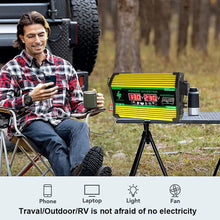 将图片加载到图库查看器，4000W Vehicle Smart Inverter Dual LCD Display 12V To 220V/110V Intelligent Power Inverter Digital Power Inverter for RV Caravan
