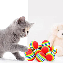 Load image into Gallery viewer, Cat Toy Interactive Ball Toys For Cats Funny Cat Rainbow Balls Kittens Pet Funny Toys Safety Material Pet Toys Creative Cat Teaser Ball Cat Plaything Cat Elastic Ball for Pet
