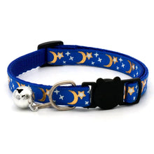 Load image into Gallery viewer, Cat Collar with Bell – Adjustable Star &amp; Moon Pet Necklace
