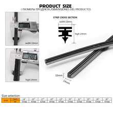 Load image into Gallery viewer, BEMOST Auto Car Wiper Strips Vehicle Insert Rubber Strip 14"16"17"18"19"20"21"22"24"26"28 FR Type Wipers Blade Car Accessories
