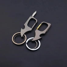 将图片加载到图库查看器，Men's Multifunctional Keychain Bottle Opener Anti-Lost Car Key Ring Creative Waist Hanging Design
