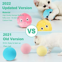 Load image into Gallery viewer, Smart Fluffy Plush Cat Ball Toys Interactive Chirping Balls Cat Kicker Toys 3 Lifelike Sounds Fun Kitty Kitten Toys  Interactive Electric Cat Ball with Sound
