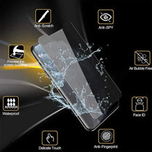 Load image into Gallery viewer, 4Pcs Anti-spy Glass on For IPhone 13 Pro MAX 12 Pro Max Mini XS XR X 11 7 8 Plus Privacy Screen Protectors Anti Glare Glass Easy Installation Frame Case Friendly Premium Tempered Glass Screen Protector for iPhone
