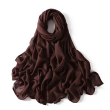 Load image into Gallery viewer, Women’s Large Cotton Rayon Hijab Scarf – 180x95cm Plain Wrap &amp; Shawl
