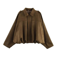 Load image into Gallery viewer, Autumn Jackets Women's 2025 New Fashion Autumn Elegant Loose Long Sleeve Women's Warm Coats Chic Street Youth Casual Jackets
