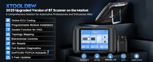 将图片加载到图库查看器，XTOOL D8W Bluetooth Diagnostic Tool Automotive Scanner ECU Coding Key Programming Topology Map 38 Reset Service CANFD DOIP
