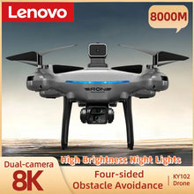 Load image into Gallery viewer, Lenovo Drone KY102 8K Dual-Camera HD Aerial Photography  360°Obstacle Avoidance Optical Flow Four-Axis Remote Control Aircraft
