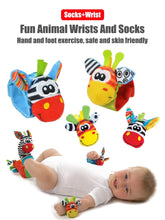 Load image into Gallery viewer, Baby Wrist Rattle Socks Sensory Educational Toys Set
