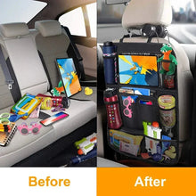 Load image into Gallery viewer, Car Seat Organizer with Tablet Holder – Backseat Storage Bag
