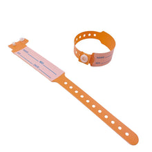 Load image into Gallery viewer, 100pcs Waterproof Soft PVC Medical Wristbands Writable Patient Identification Bracelets  Vinyl Band for Healthcare
