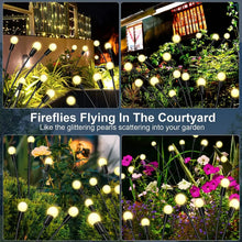 Load image into Gallery viewer, 8 LED Solar Firefly Garden Lights – Waterproof Warm White Outdoor Pathway &amp; Patio Decoration
