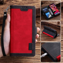 将图片加载到图库查看器，Luxury Magnetic Leather Flip Case For iPhone 14 13 12 Mini 11 Pro SE Card Holder Wallet Stand Cover Leather Wallet Flip Case Cover With Card And Cash Slot 360 Full Body Protection
