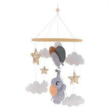 Load image into Gallery viewer, Baby Wooden Bed Bell Cartoon Rabbit Mobile
