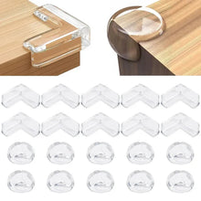 Load image into Gallery viewer, Clear Table Corner Protectors for Baby Furniture Safety Edge Guards
