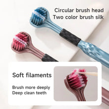 Load image into Gallery viewer, 3-Sided Toothbrush for Adults - Soft Bristles, Tongue Cleaner, 2-Pack
