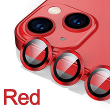 将图片加载到图库查看器，Full Cover Frame Glass Camera Lens Protector For iPhone 14 Plus Lens Glass For iPhone 11 12 13 Pro Max Mini Premium Tempered Glass Film Aluminum Alloy Lens Ring Cover Camera Protector

