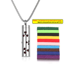 Load image into Gallery viewer, Stainless Steel Aromatherapy Necklace – Oil Diffuser Pendant
