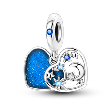 Load image into Gallery viewer, 925 Sterling Silver Pink Butterfly &amp; Luminous Firefly Charm – Dangle Bead for Bracelet or Necklace | Elegant DIY Jewelry Gift for Women
