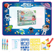 Load image into Gallery viewer, 100x80CM Magic Water Drawing Mat Coloring Doodle With Reusable Magic Pens Montessori Painting Board Educational Toys Kids Gifts
