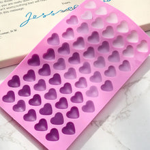 Load image into Gallery viewer, 55-Cavity Heart Silicone Candle Mold – DIY Valentine’s Candle, Wax Melt &amp; Chocolate Mold for Love Crafts, Baking &amp; Party Gifts
