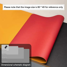 将图片加载到图库查看器，Large PU Leather Office Desk Mat – Waterproof Dual-Tone Mouse Pad &amp; Keyboard Desk Protector for Home or Office
