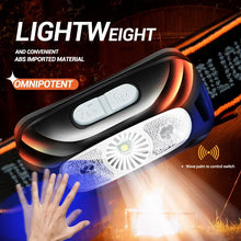 Load image into Gallery viewer, Mini Rechargeable Powerful Sensor Headlamp Fishing Camping USB Head Flashlight COB LED Head Light Torch Headlights Front Lantern
