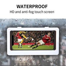 Load image into Gallery viewer, White Phone Holder Waterproof Phone Case Bathroom Shower Phone Holder Stand Box Wall Mounted Shower Case Bracket Full Body Waterproof Shockproof Phone Case Clear Protective Cover Case
