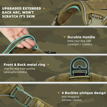Load image into Gallery viewer, Tactical No-Pull Dog Harness – Adjustable MOLLE Military Vest for Medium &amp; Large Dogs
