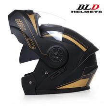 Load image into Gallery viewer, BLD Personalised Motorcycle Full Face Helmet Men Women Fashion Dual Lens Helmets Motocross Racing Modular Flip Up Casco Moto
