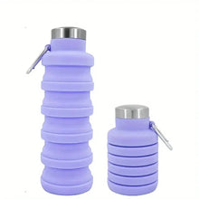 Load image into Gallery viewer, Collapsible Silicone Water Bottle - BPA-Free, Portable &amp; Reusable for Outdoor Adventures
