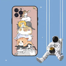 Load image into Gallery viewer, Cat Cute Art Phone Case For Iphone 8 7 6 6s Plus X Se 2020 Xr Xs 14 11 12 13 Mini Pro Max Mobile Case  Transparent Soft Protective Clear Case Compatible For Iphone
