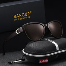 Load image into Gallery viewer, BARCUR Polarized Men’s Fashion Sunglasses – Elliptical Gradient TAC Lens with UV400 Protection – Lightweight Stainless Steel Frame Stylish Summer Eyewear for Travel Driving &amp; Outdoor Gift Occasions
