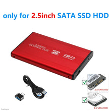 Load image into Gallery viewer, USB to SATA IDE HDD SSD 2.5/3.5 inch Adapter Hard Drive Enclosure USB3.0 Case HD External Solid State Hard Disk Box Adapter
