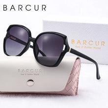 将图片加载到图库查看器，BARCUR Women’s Gradient Butterfly Frame Polarized Fashionable Sunglasses – Trendy Elegant Large PC Elliptical Design with UV400 Protection for Summer Travel Beach Shopping &amp; Summer Style – White Gift Box Included
