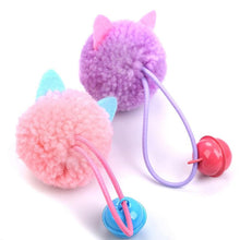 将图片加载到图库查看器，4pcs/lot Plush Mouse Cat Toy Cute Bell Mice Funny Cat Toys Cute Plush Teeth Cleaning Balls Chewing Soft Molar Toy Faux Pet Toy Colorful Plush Mouse Head with Bell Rope Cat Toy Interactive Cat Toy
