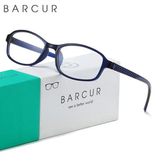 将图片加载到图库查看器，BARCUR Original Classic Presbyopia Glasses for Men and Women High-Quality Plastic Frame with Hinge Splicing Pattern and Mirror Legs Transparent AC Lenses for Reading
