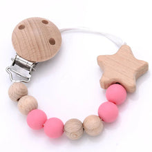 将图片加载到图库查看器，Baby Pacifier Chain Clip Silicone Teether Beads Soother Toy
