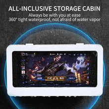 Load image into Gallery viewer, White Phone Holder Waterproof Phone Case Bathroom Shower Phone Holder Stand Box Wall Mounted Shower Case Bracket Full Body Waterproof Shockproof Phone Case Clear Protective Cover Case
