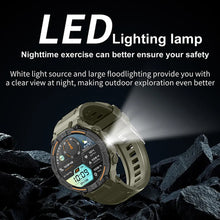 Load image into Gallery viewer, Smartwatch Military Men 360*360 HD Screen Flashlight Health Monitoring Waterproof Heart Rate BT Call Smart Watch For Android IOS
