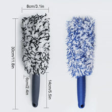 将图片加载到图库查看器，SEAMETAL Car Wheel Tire Rim Cleaning Brush Portable Plush Car Wheel Hub Brush Washing Tool Car Detailing Care Dust Removal Brush
