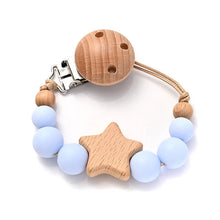 将图片加载到图库查看器，Baby Pacifier Chain Clip Silicone Teether Beads Soother Toy
