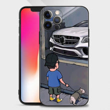将图片加载到图库查看器，Boy Girl See Cool Sports Car Drift Case For iPhone 14 13 12 11 Pro Max Cover X XR XS Max 12Mini 13Mini 6 6S 7 8 Plus 5 5S Slim Back Cover Designer Matte Finish Hard Ultra Protective &amp; Anti Shock
